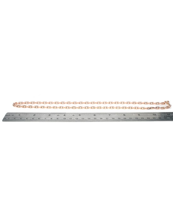 Elongated Cable Chain Necklace in Rose Gold